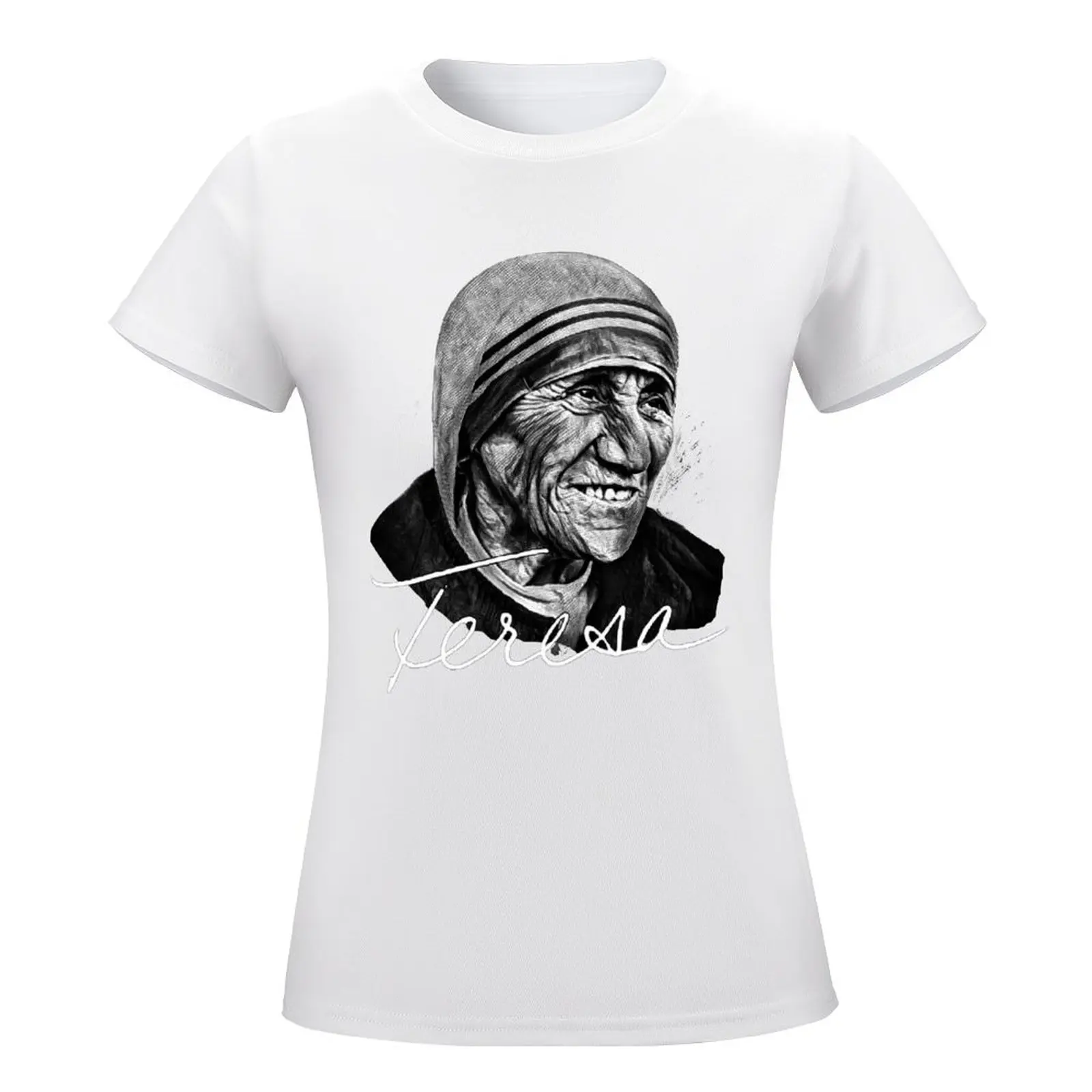 Round Neck Mother's Day Mother Teresa Men's T-shirt  Move T-shirts Graphic Cool Nerd Fitness
