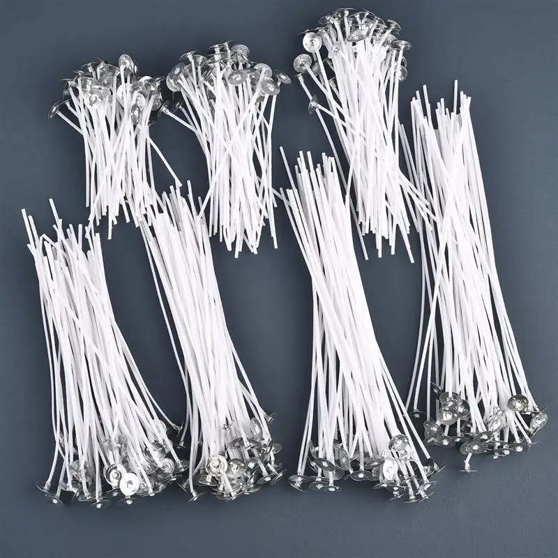 100/50pcs Kerze Dochte rauchfreies Wachs reiner Baumwoll kern DIY Kerze machen vor gewachste Dochte Party zubehör 2.6/9/12/15/18/20cm