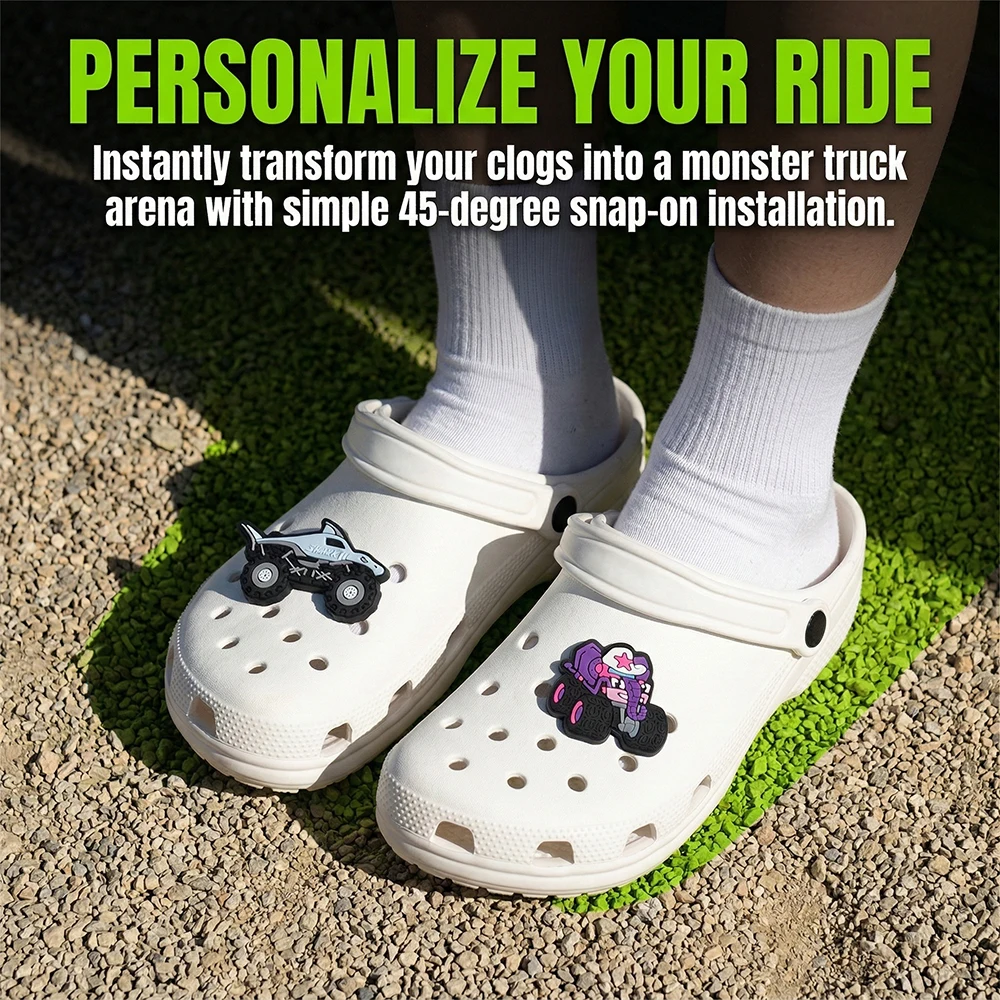 11Pcs Cars Cartoon Shoe Charms,Croc Charms,Jibbitz Charms for Crocs Cartoon Charms Accessories For Women Men Shoe Decoration. view 5