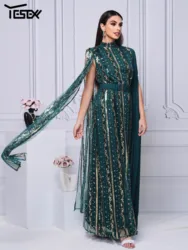 Yesexy 2026 Church Dress Green High Neck A Line Evening Gown Large Evening Formal Occasion Chic Elegant Woman Dress