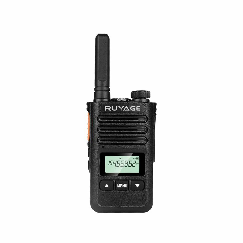 Ruyage-T2 Mini Walkie Talkie, Professional FM Transceiver, UHF Two Way Portable Clock Radio Station, Wireless