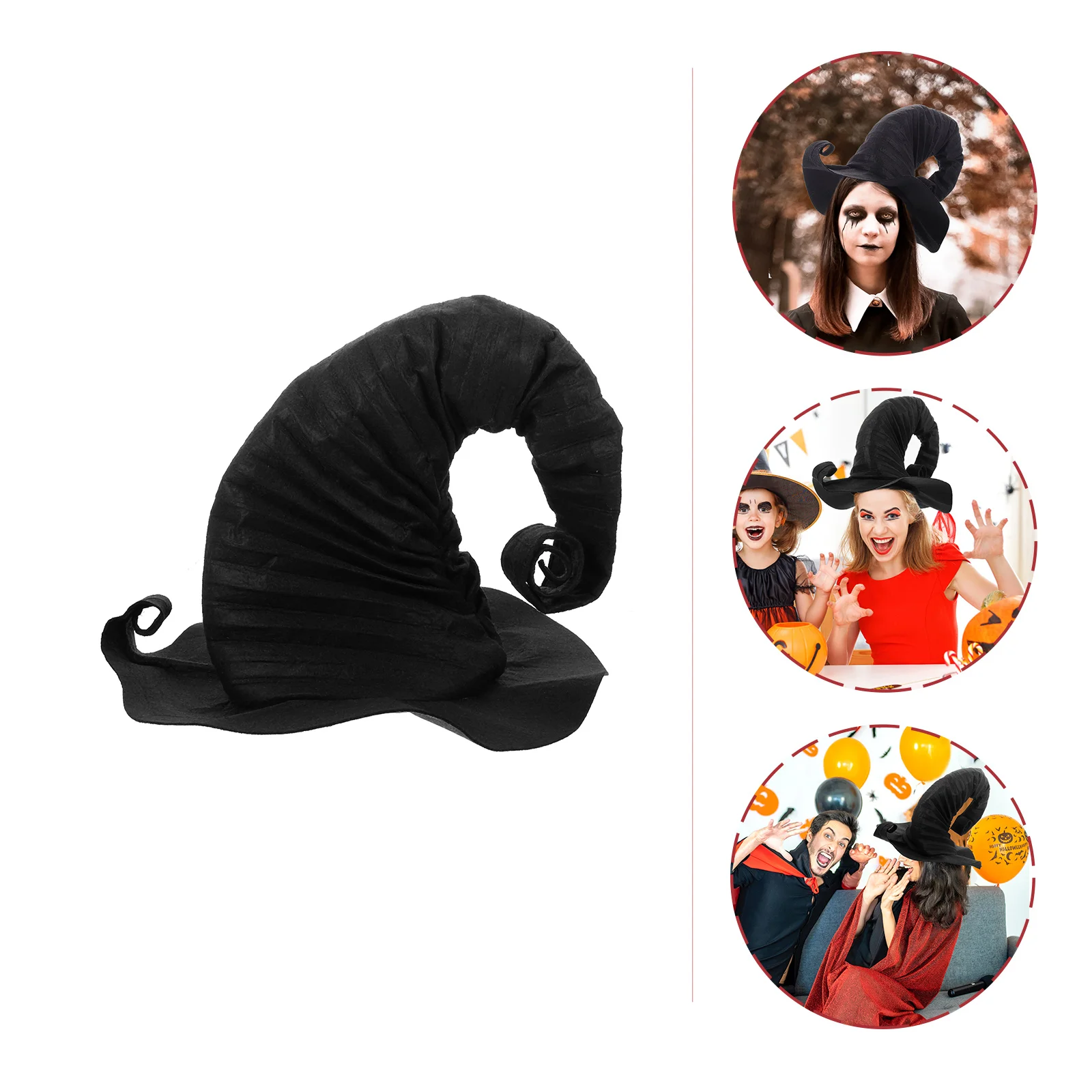 

Halloween Witch Hat Cosplay Decoration Props Costume Accessory Comfortable Felt Adornment Decorative Caps