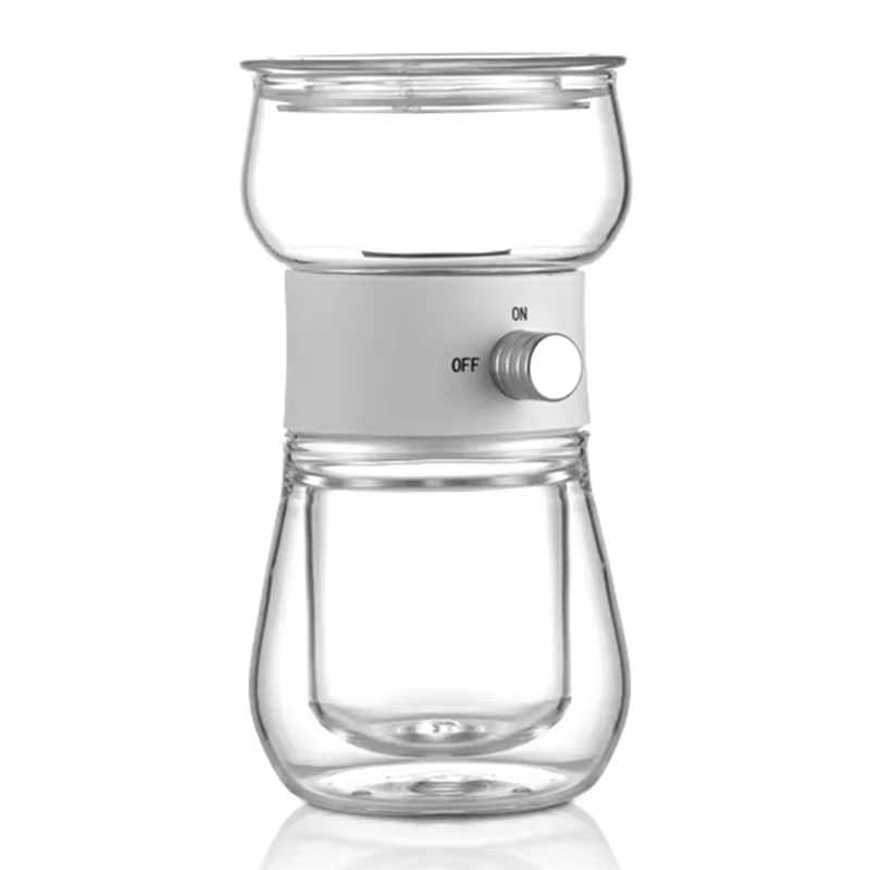 PORK-240Ml Glass Tea Pot Set With One-Key Separation, Stainless Steel Filter And Travel Tea Infuser,Ideal For Steaming Tea