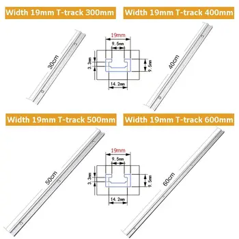 T型槽木工T型槽鋁製斜切T型槽斜切導軌夾具T型螺絲固定槽,適用於鋸子/銑床工作台工具 10 最佳銷售 T型軌道夾具 - №6