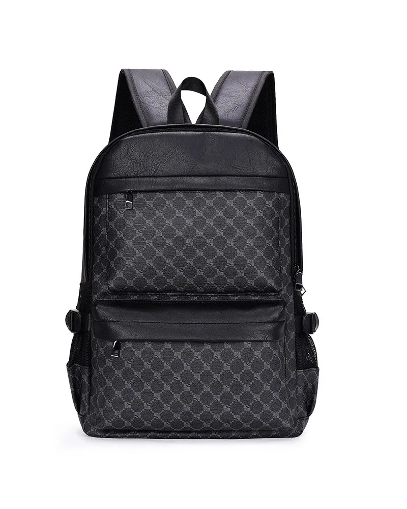 Large-capacity simple casual men's travel bag New business travel computer bag Fashion plaid college student schoolbag