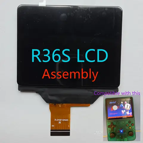 For R35S R36S R36H 3.5inch Game Console MIPI 30pin ZL040FIBN60 Screen Lcd Screen Display Without Cover 640X480 Plate Replacement