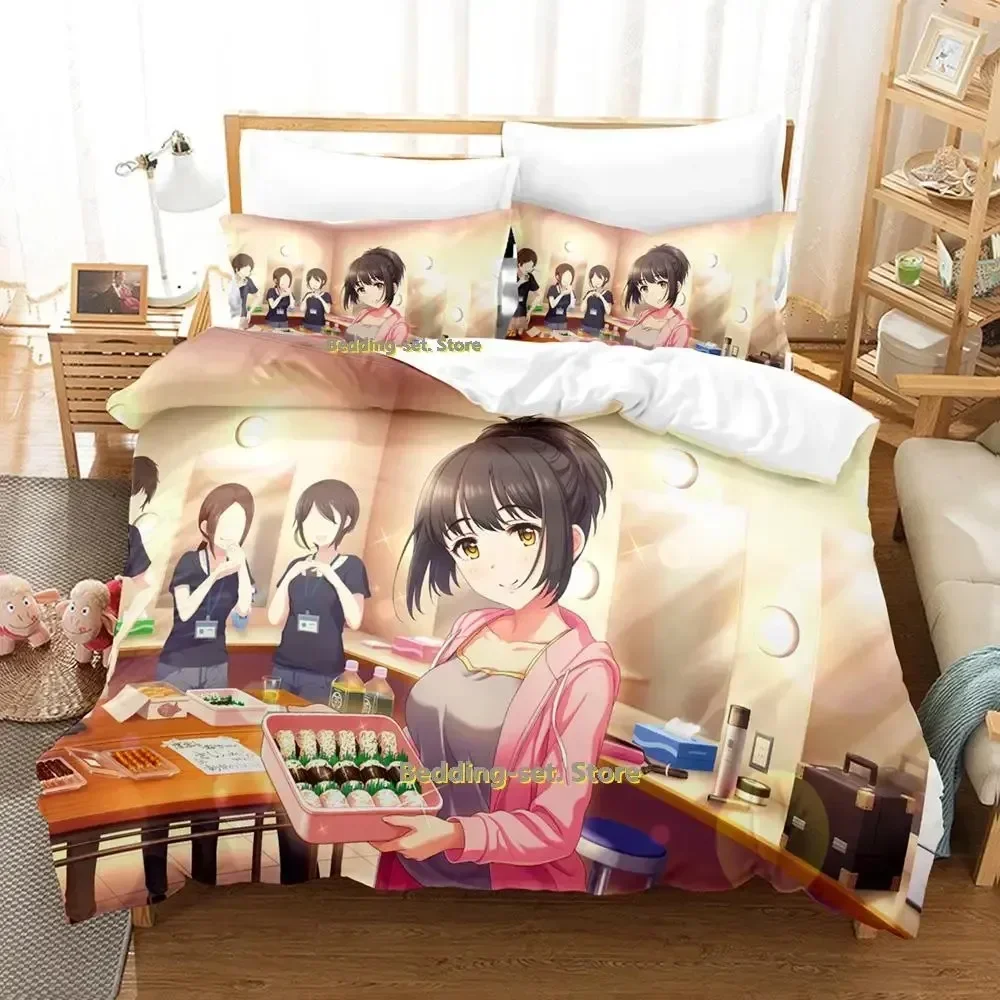 Hot Sale Kako Takafuji Bedding Set Cartoon Anime three-piece set Adult Kid Bedroom Duvetcover Sets 3D Kawaii Girl lit enfant