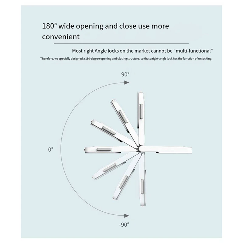 Drawer Lock Protection Refrigerator Lock Cabinet Lock Right Angle Plane Dual Use Child Safety Lock 1Set