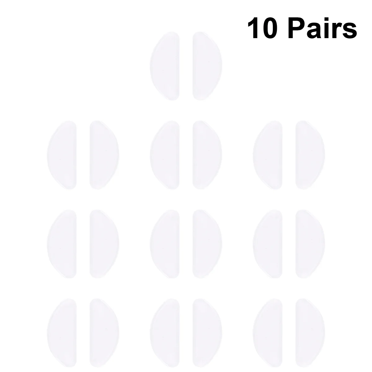 

10Pairs Non-Slip Anti-Slip Nose Pads Silicone Eyeglasses Accessories for Glasses Sunglasses Optical Plastic Frames