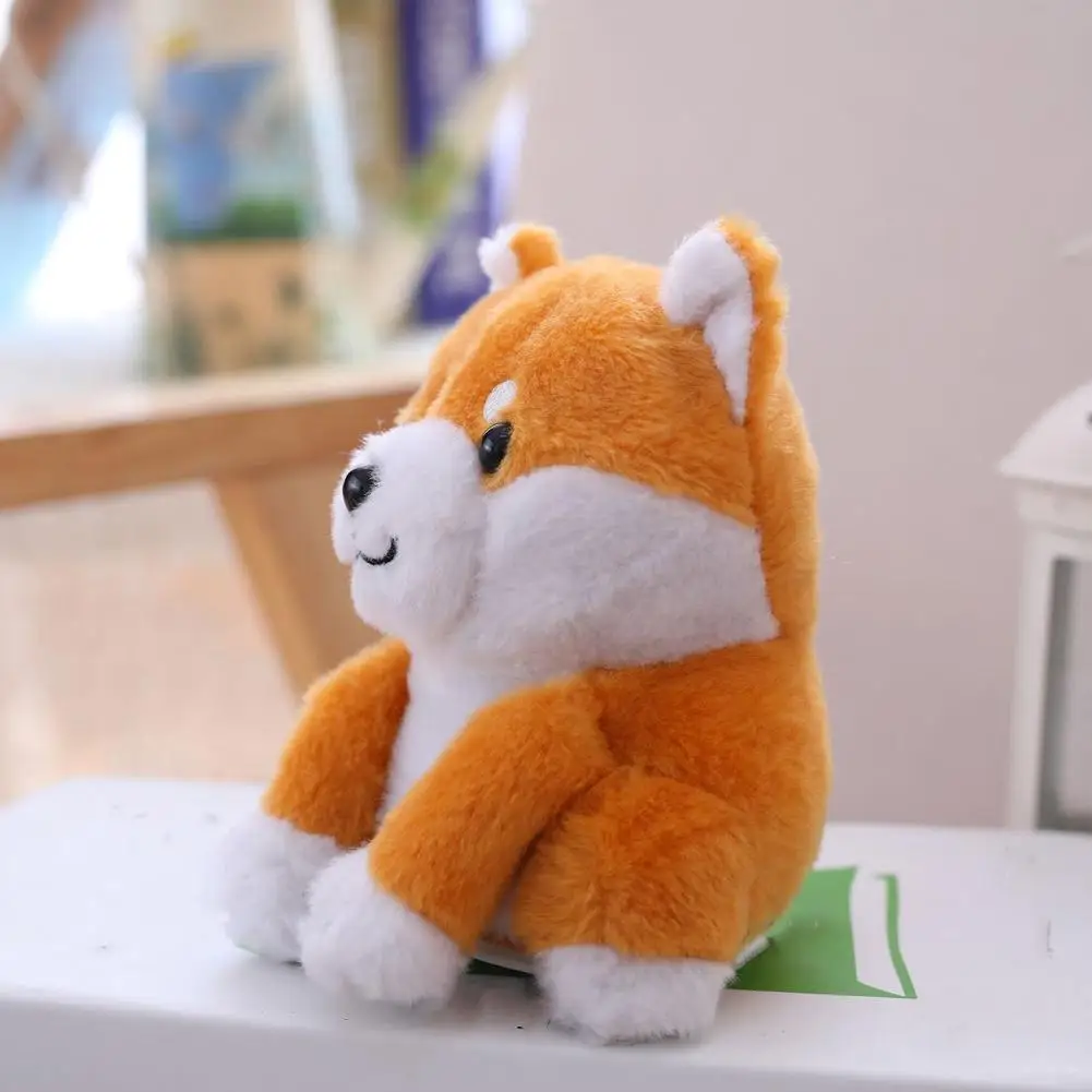 Electric Cute Fluffy Shiba Inu Dog Plush Toy Adorbale Stuffed Animals Puppy Plushies Doll Kawaii Soft Kids Toys For Girls Boys