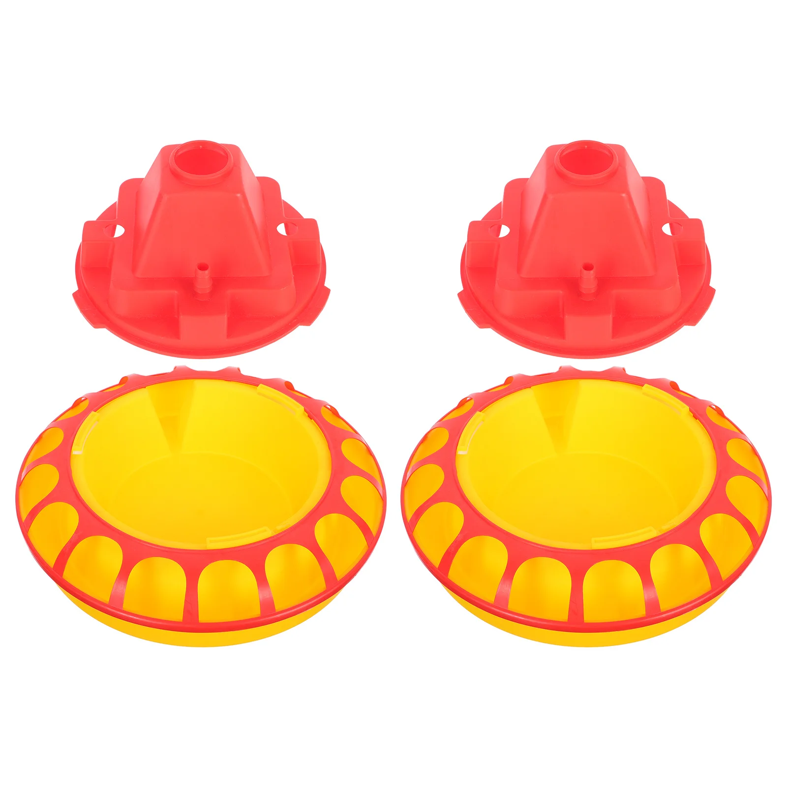 

2Pcs Automatic Drinking Bowl for Poultry Tough Plastic Chick Feeder Dispenser Ideal for Parrot Quail Pigeon