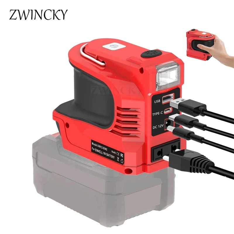 180W Power Inverter for Einhelll 18V Battery DC 20V to AC 210-220V EU Plug Inverter Portable Power Source Supply Charger Adapter