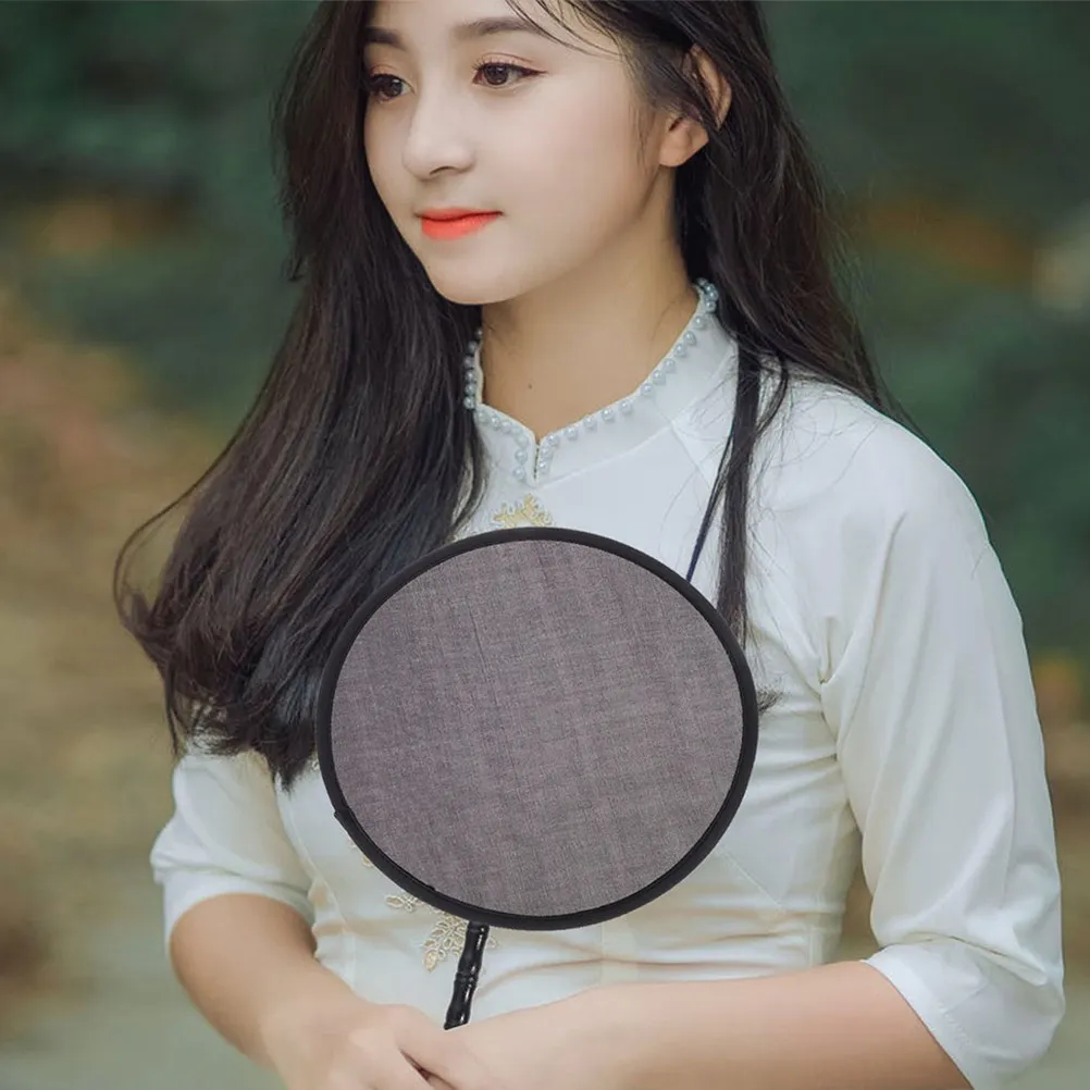 4pcs Folding Round Hand Fans – Lightweight Portable Cooling Fans for Outdoor, Weddings, Festivals