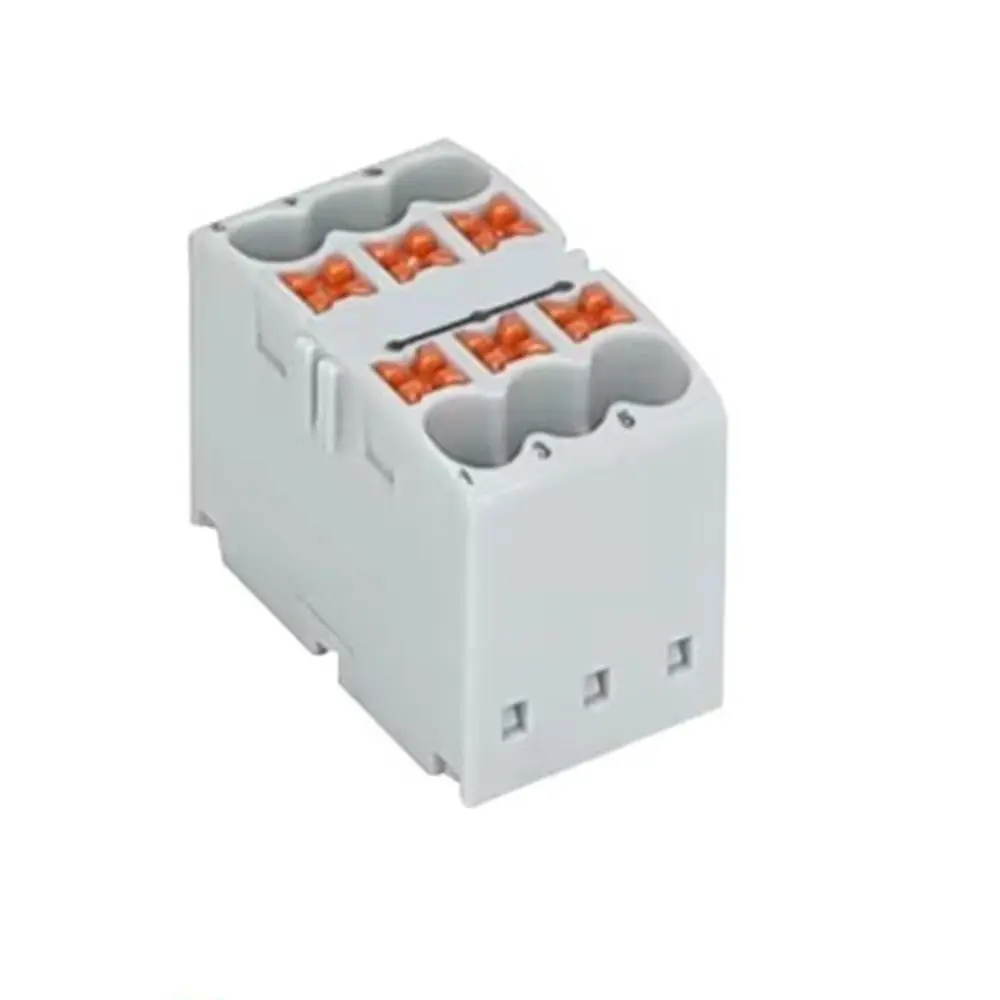 PTFIX 2.5mm² Push-in Electric Power Terminal 2/4/6/12/18 Connection Multiple In Multiple Out Block Connector