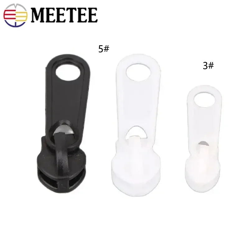 Meetee 10-50Pcs 3 #5 # suwaki do nylonu zamki błyskawiczne z żywicy torby do szycia na głowę odzież zestaw do naprawy Zip akcesoria