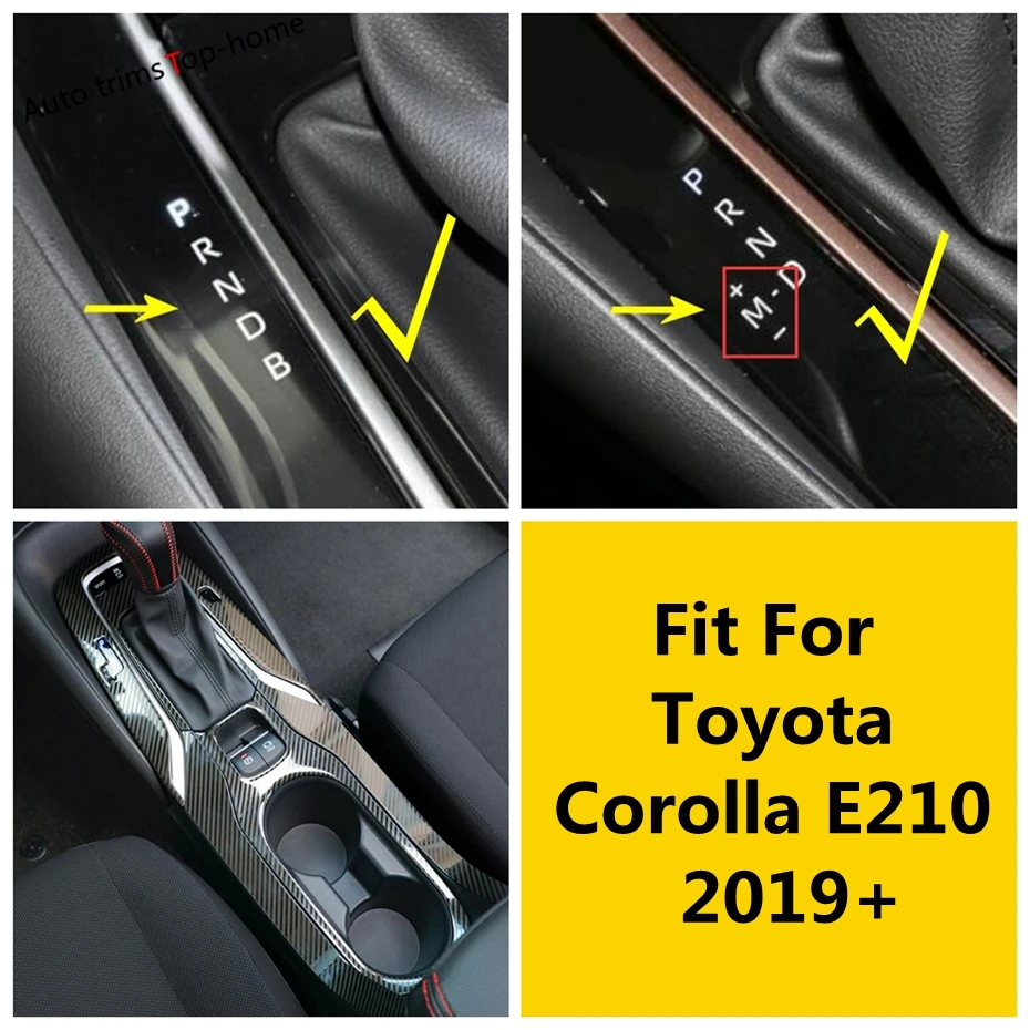 

Stainless Steel Gear Shift Box Water Cup Holder Decoration Panel Cover Trim For Toyota Corolla E210 2019 - 2024 Car Accessories