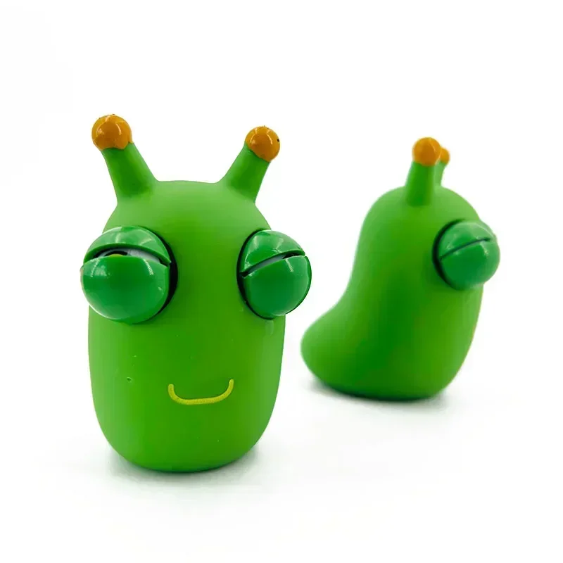 Funny Eyeball Burst Squeeze Toy Green Eye Caterpillar Pinch Toys Adult Kids Stress Relief Fidget Toy Creative Decompression Toy