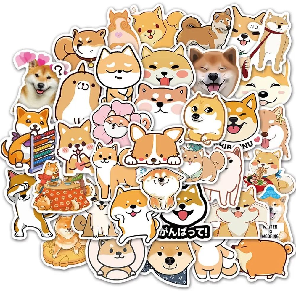 Skateboard DIY Scrapbook Helmet Guitar Sticker Japanese Shiba Inu Dog Sticker Animal Stickers Puppy Sticker Graffiti Sticker