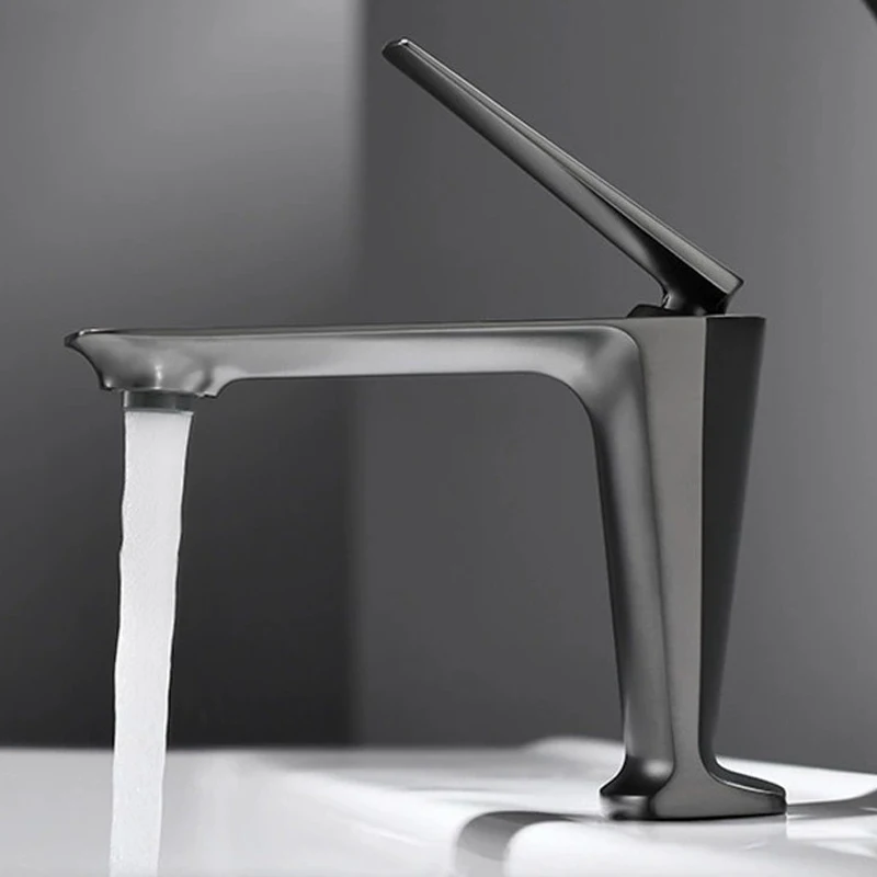 

Waterfall Basin Sink Faucet Cold Hot Bathroom Washing Faucet Single Handle Shingle Hole Beautiful Arc Water Sink Tap Mixer