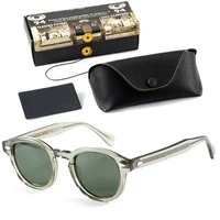 Gafas de sol polarizadas para hombre, protección UV400, Johnny Depp Lemtosh, gafas de sol de diseñador de marca para hombre, gafas con montura de acetato Retro