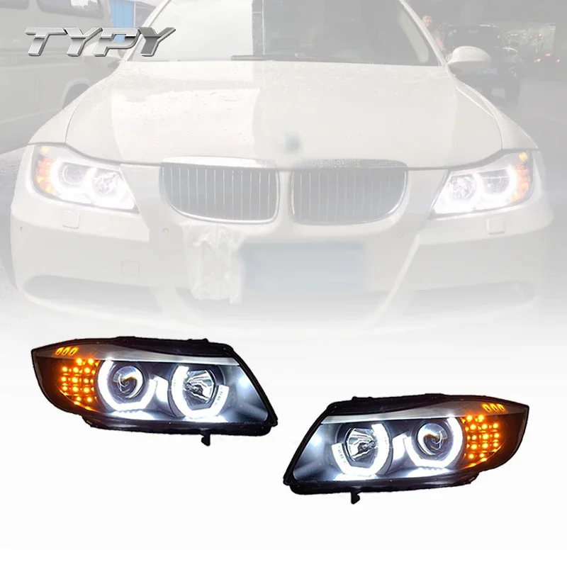 Car Headlight Modified Headlamp LED Angel Eyes Xenon Head Lamp For BMW 3 Series E90 318i 320i 2006-2011