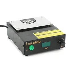 LUKEY 863D ESD BGA Rework Station Constant Temperature Digital PREHEATER PCB Preheat And Desoldering AIR GUN Soldering Station