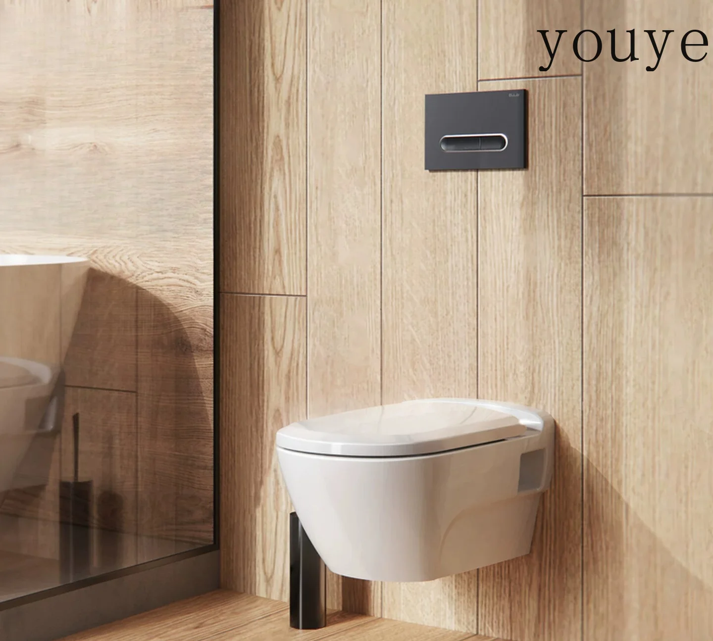 Wall-mounted toilet set integrated hidden water tank wall row ordinary toilet wall-mounted combination