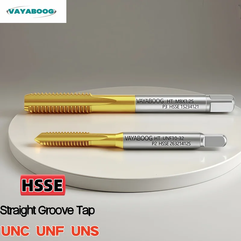 1PCS HSSE American /Fine JIS Standard Straight Grooved Flute Tap For Steel UNC UNF UNS2-56  10-24  3/8 1/2 1/4