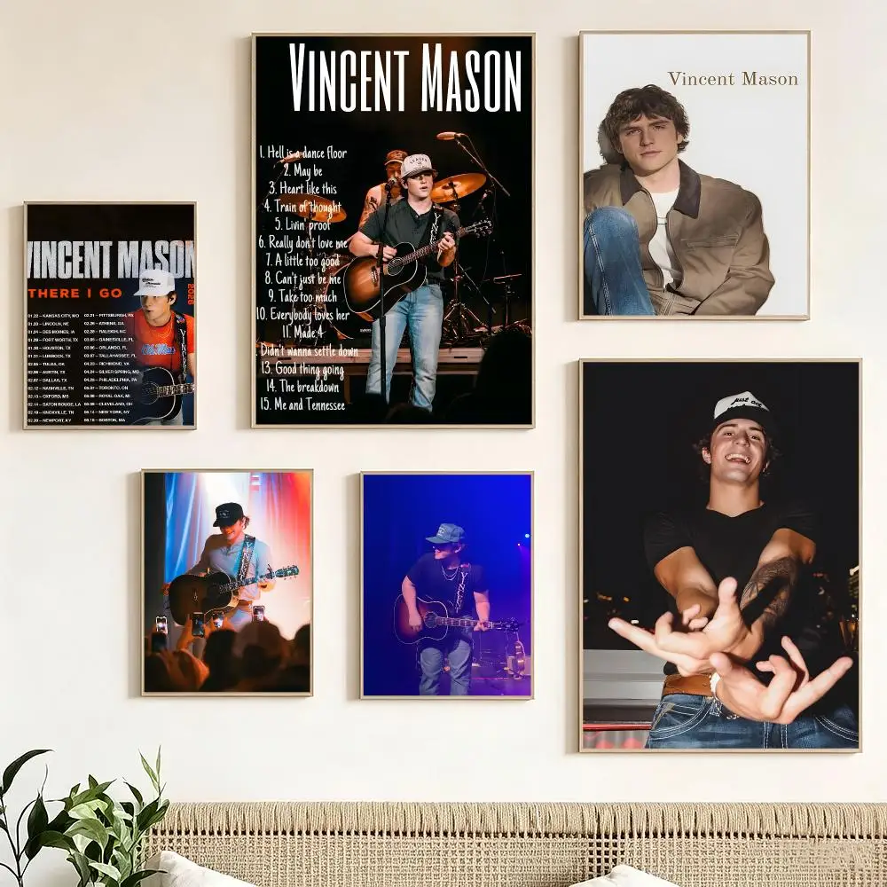 90s Hip Hop V-Vincent Mason Poster Print Painting Home Decor for Bedroom Living Room Hallway