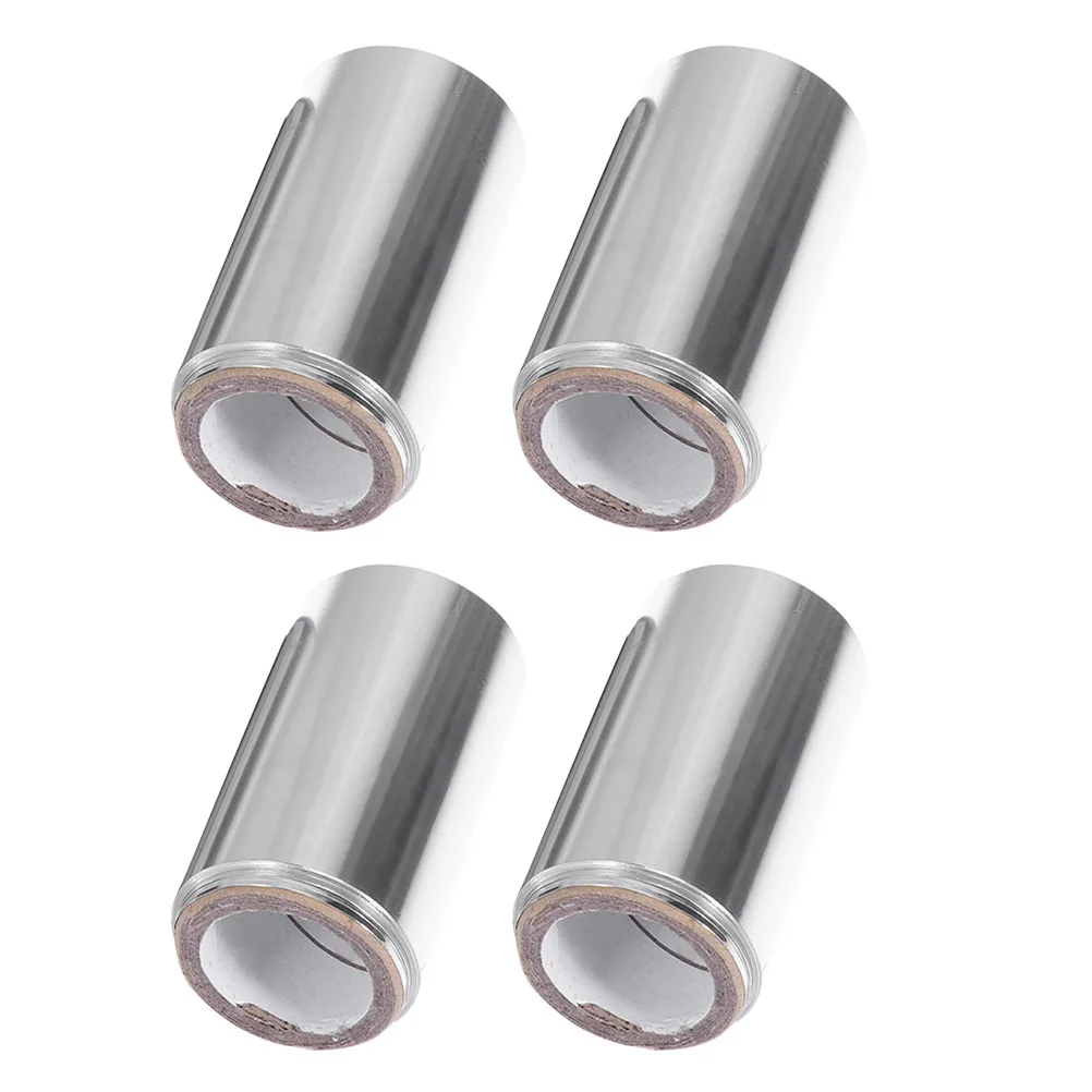 

4pcs 4 Rolls Hair Coloring Tin Foil Deep Conditioning Perm Tool For Salon Spa Manicure Styling Silver Aluminum Foil Roll
