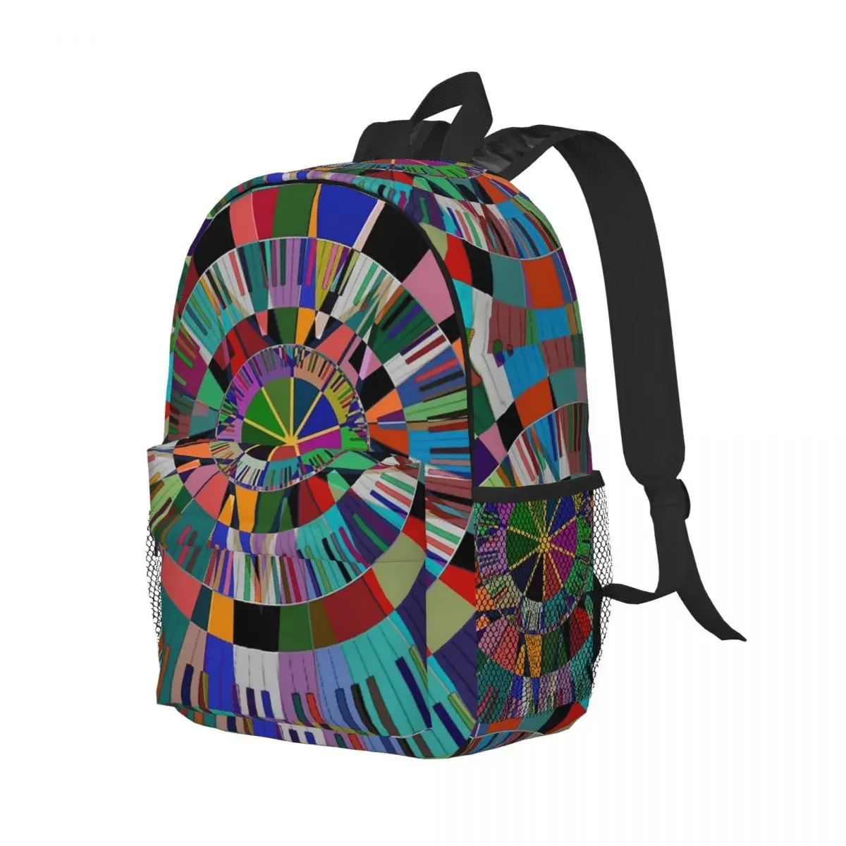 Psychedelic Piano Keyboard Geometric Backpacks Teenager Bookbag Cartoon Children School Bags Travel Rucksack Shoulder Bag