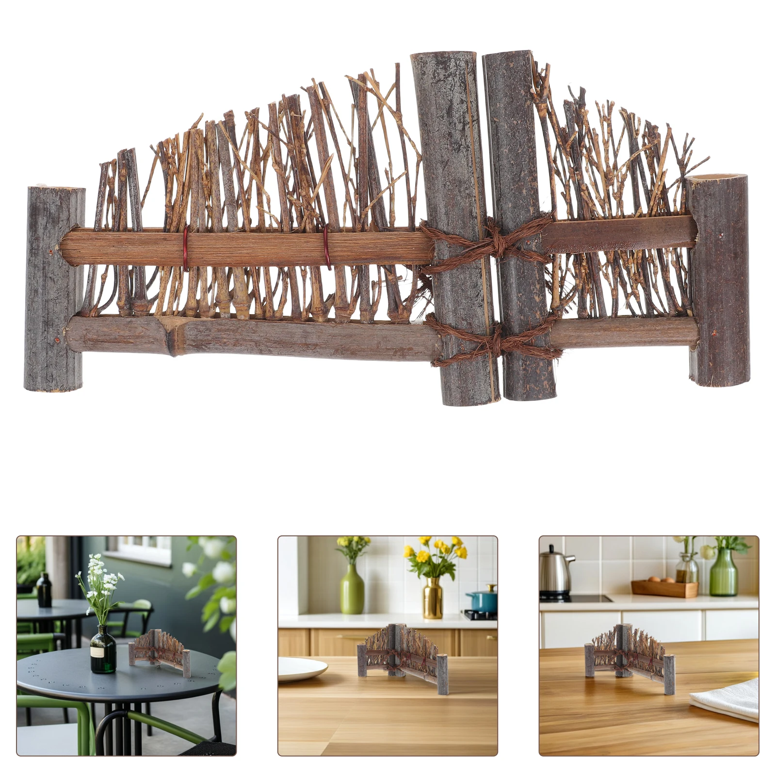

2pcs Mini Bamboo Bonsai Micro Landscape Decor Durable Craftsmanship Diy Garden Screen Potted Desktop Photo Prop Handmade