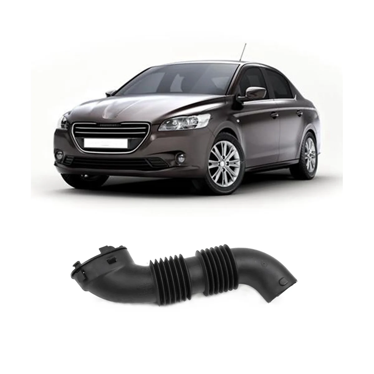 Car Air Filter Shell Intake-Tube Hose Air Intake Hose Gas Pipe for Peugeot 207 301 2008 for Citroen 9674987780