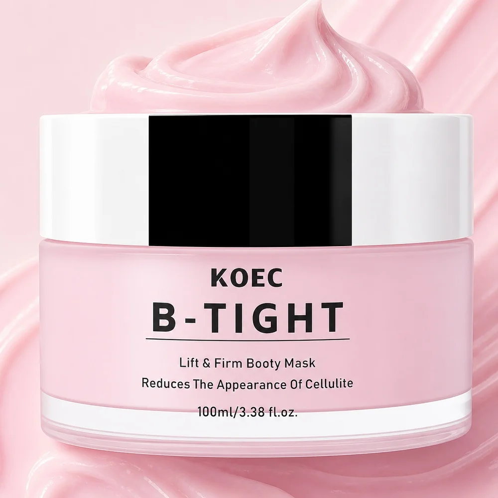 Ship from US KOEC B-Tight Firming Body Cream for Buttocks, Overnight Moisturizing Body Mask, Intensive Hydration Care for Dry Skin, Smooth Looking Skin Care, 100ml