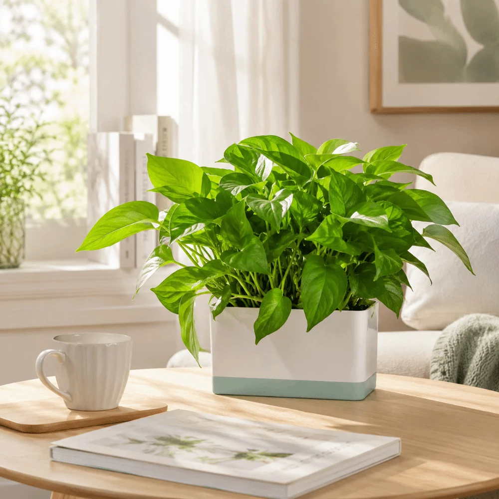 Square Shape Self Watering Plant Pots Drainage Hole 2-Layer Design Flower Planters Patchwork Plastic Lazy Flowerpot Outdoor