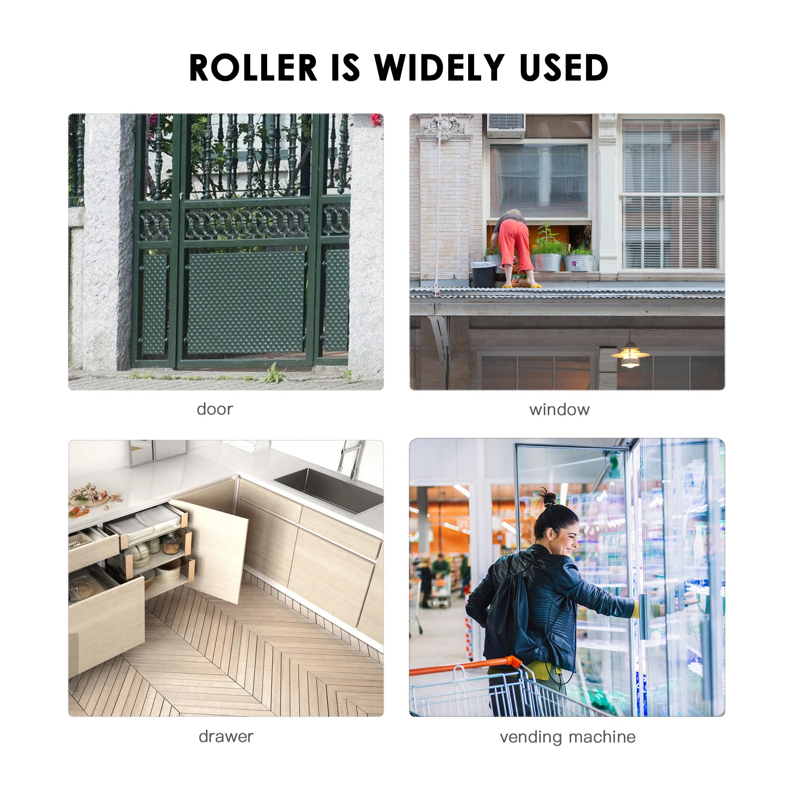 

4 set Sliding Door Roller Set Heavy Duty Window Track Wheels For Cabinet Door Accessories Durable Sliding Track System