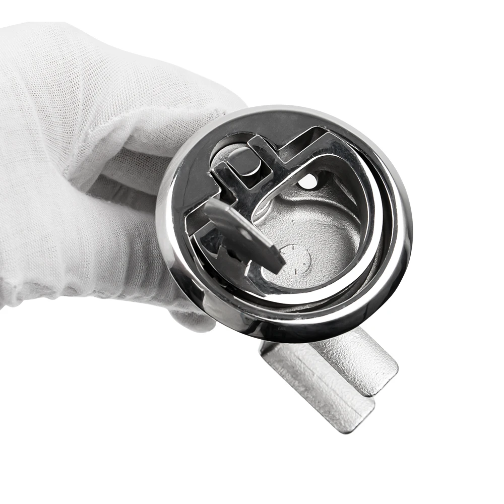Boat 316 Stainless Steel Lift Handle Lock With Key Flush Mount Boat/Yacht /Deck Latch Turning Lock Marine Hardware