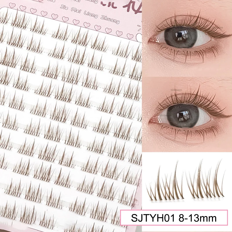 Brown Manga False Eyelashes, Natural Soft Large Capacity