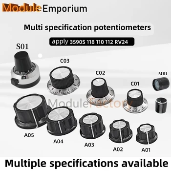 ใช้ 3590s 118 110 112 rv2 MF-A01 A03 A04 A05 Potentiometer ลูกบิดหมวก,bakelite ลูกบิดหมวก 6 มม.,ลูกบิดพลาสติกหมวก