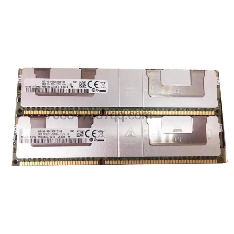 الأصلي 100% أصيلة 64G 8R x 4 PC3-12800L DDR3 1600 ECC REG 64G