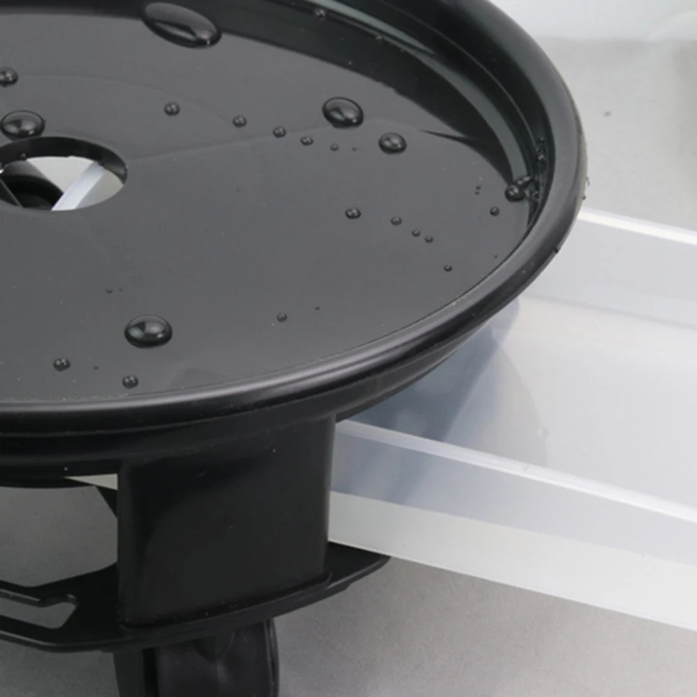 

33cm Flower Pot Base Tray with Round Wheels for Indoor Plants Moveable Planter Saucer Durable Storage Drawer Garden Home Plant