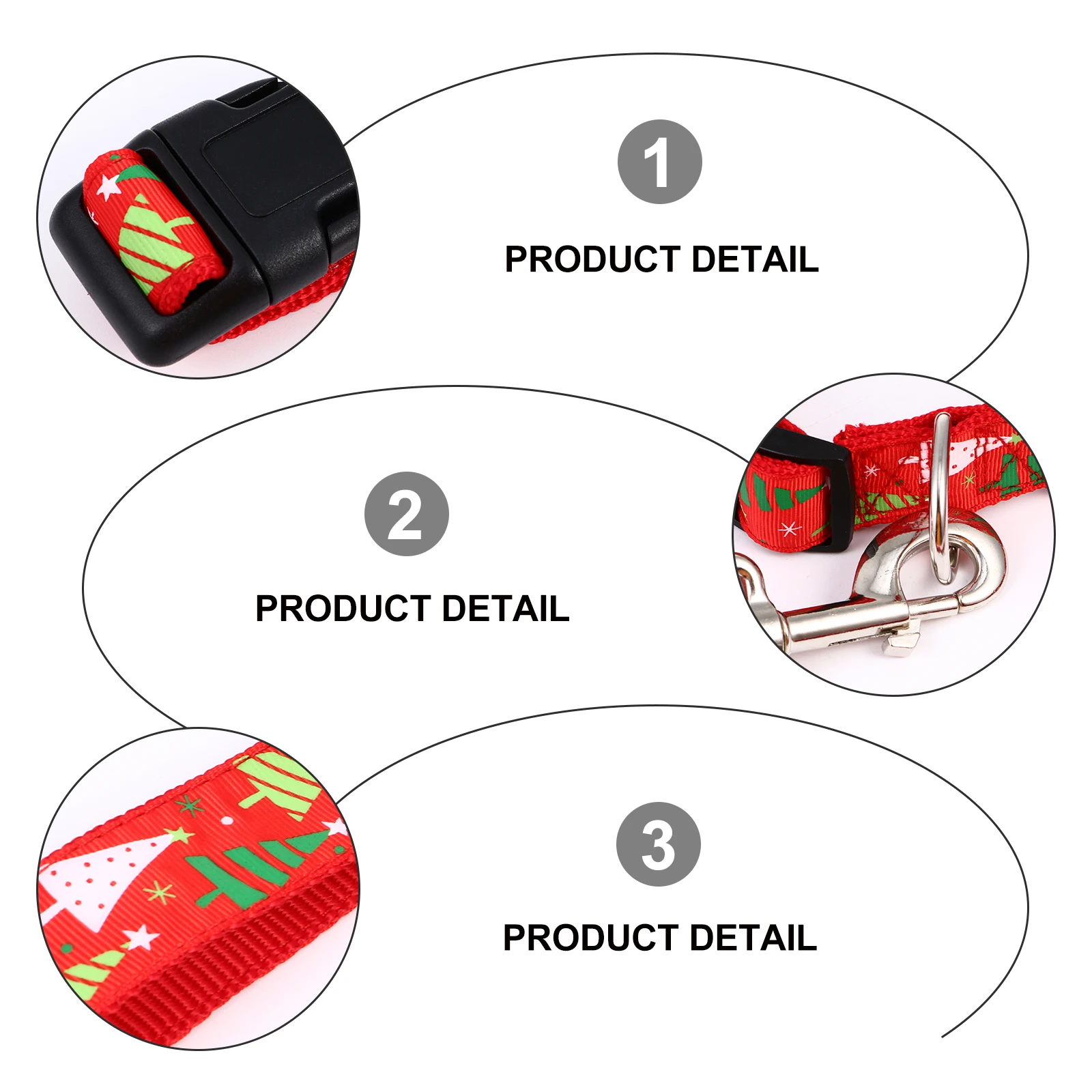 

Adjustable Dog Leash Set Durable Nylon Christmas Tree Dog B Safe Pet Necklace Rope Xmas Lead B