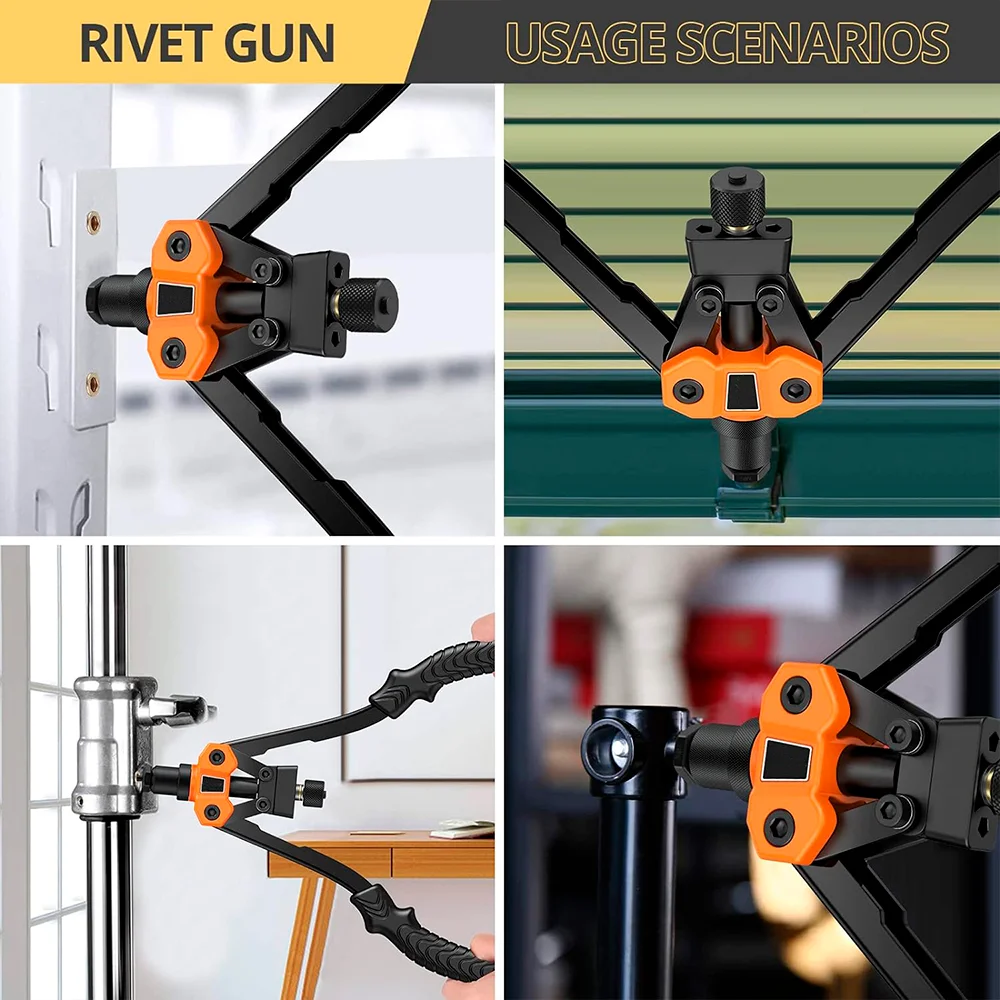 مسدس برشام يدوي، أداة تثبيت صواميل يدوية منزلية، أداة تثبيت متعددة المواصفات M3 M4 M5 M6 M8 M10، آلة تثبيت لاسلكية، مسدس برشام بمقبض مزدوج
