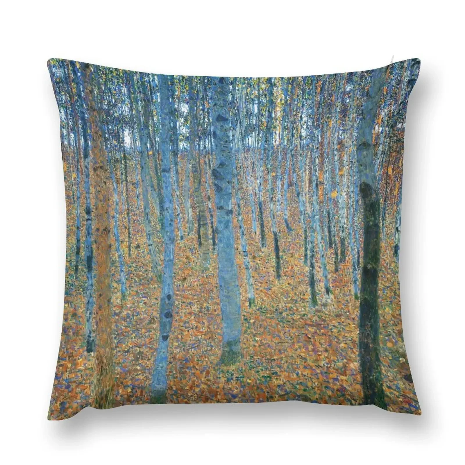 HD. Beech Grove I, by Gustav Klimt . HIGH DEFINITION Throw Pillow Ornamental Pillow pillow