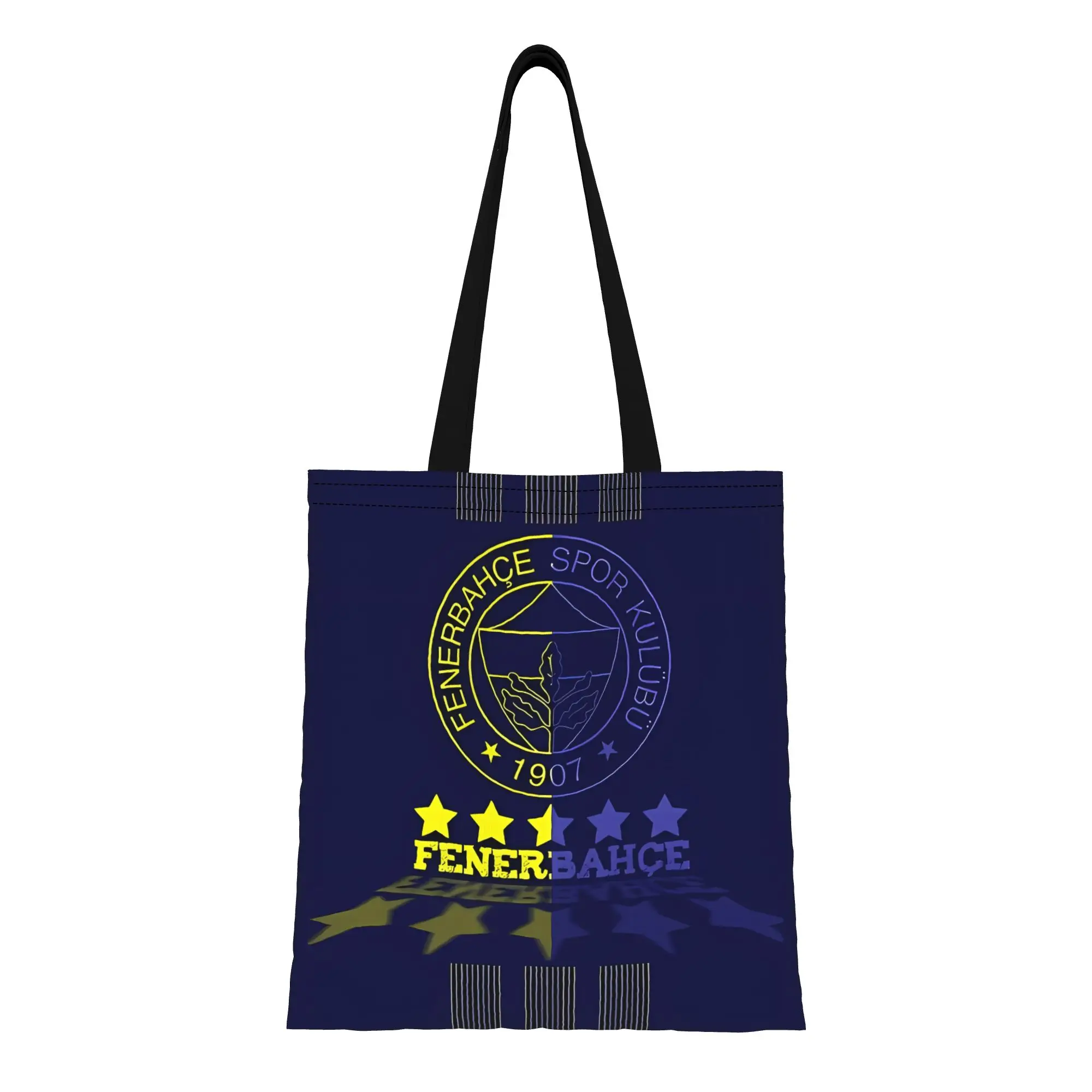 Fenerbahcee Indestructible Themed Canvas Woman Tote Bag for Shopping Travel Outdoor Heavy Duty Shoulder Handbag