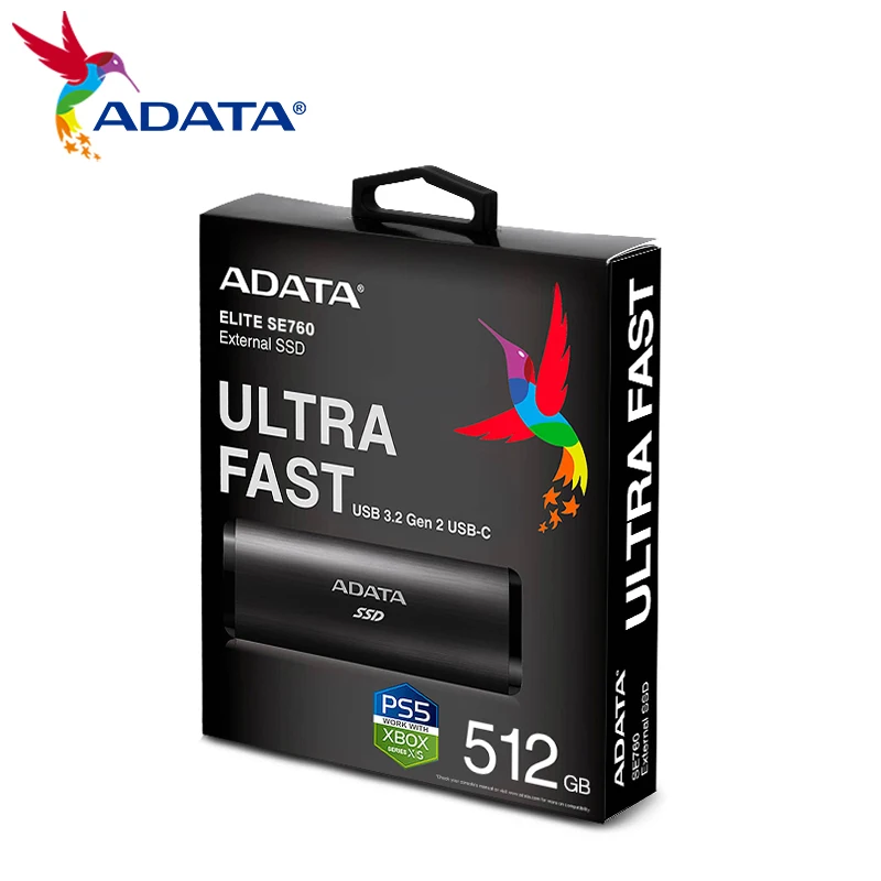 Imagem -06 - Adata-unidade de Estado Sólido Externa Disco Rígido Ssd Portátil Usb 3.2 Gen Tipo-c 512gb 1tb 2tb até 1000 Mbps Se760