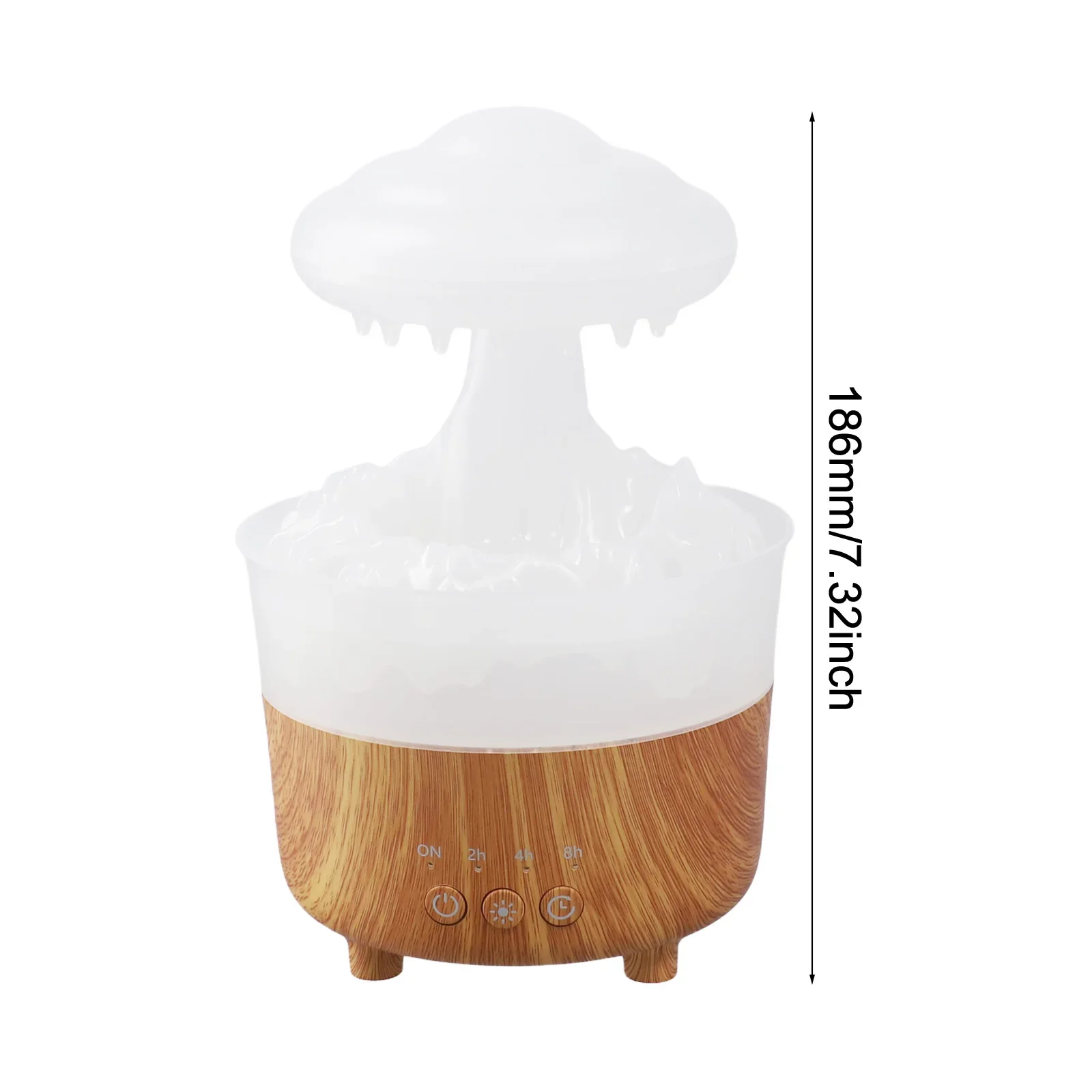 Relaxing Raindrop Humidifier  Aroma Lamp Light with 7 Colors  Create Serene Environment  Suitable for Any Space