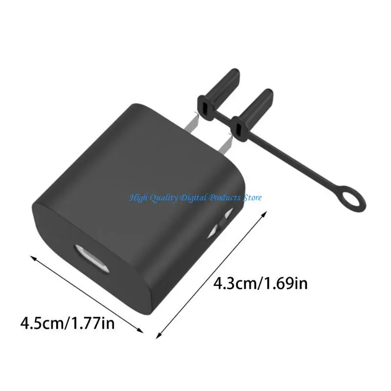 U2JE سيليكون شحن المكونات حماة الغطاء الواقي للهاتف شواحن آيفون ل 18 واط 20 واط USB المقابس سهلة التركيب