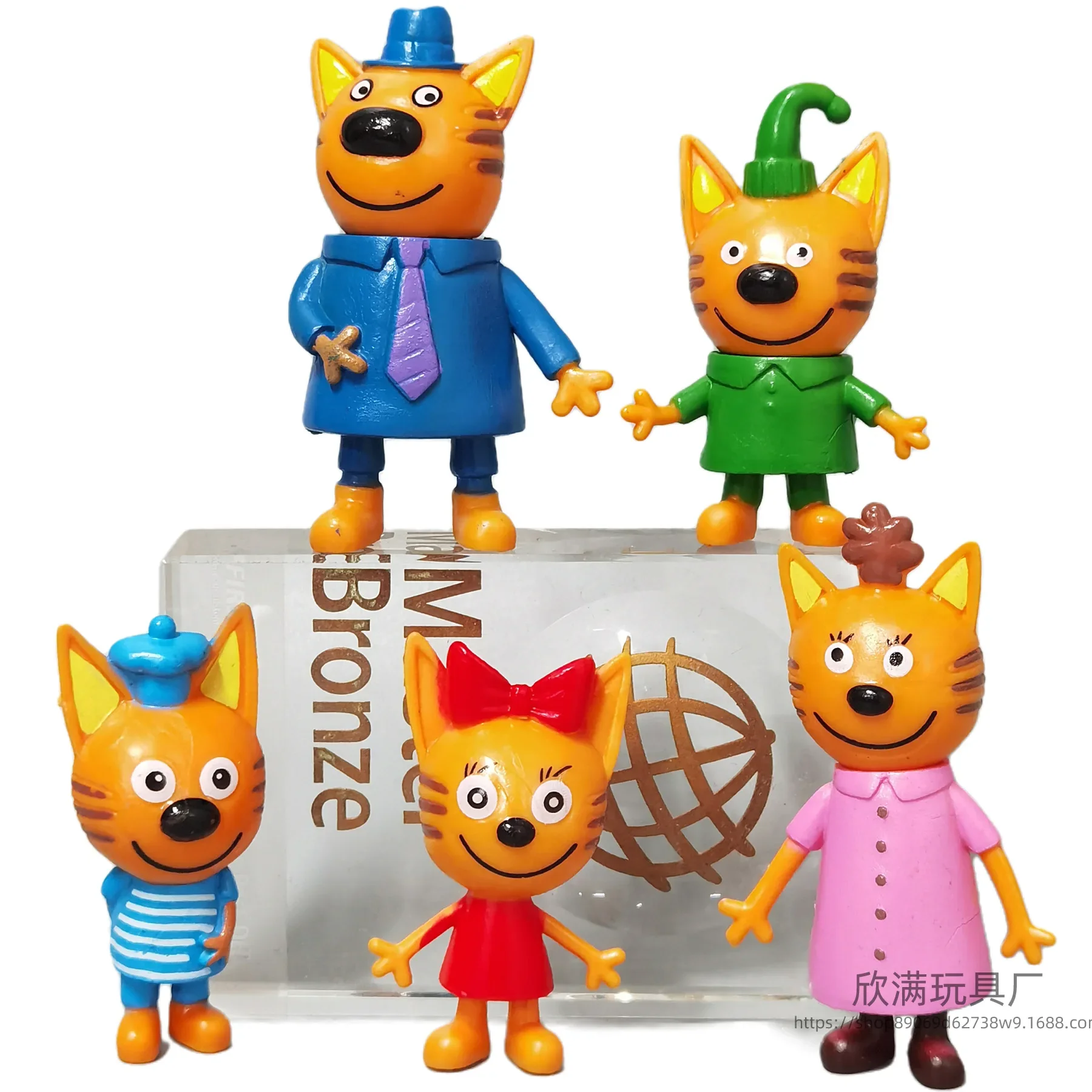 6-8 CM 5 Pcs/Set Russian Three Little Kittens Action Figure Toys Cartoon Anime Happy Cats TpnkoTa Model Child Christmas Gifts