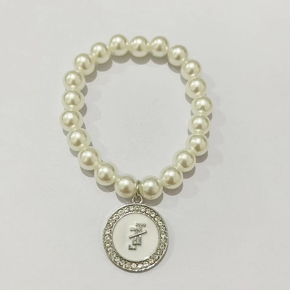 Jack and Jill sisters Party Greek Letter Pendant Bracelet